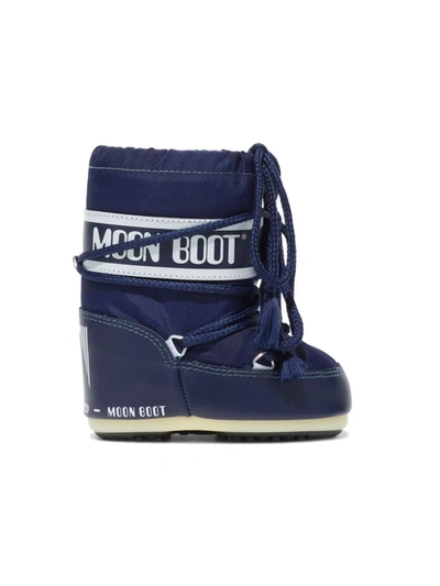 Shop Moon Boot Baby's Icon Mini Nylon Boots In Blue