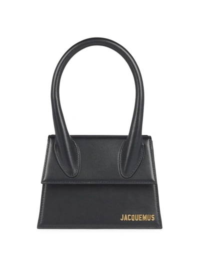 Shop Jacquemus Women's Medium Le Chiquito Moyen Top Handle Bag In Black