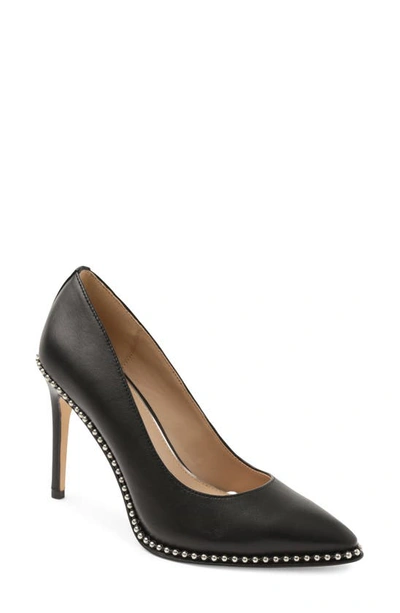 Shop Bcbgeneration Holli Pointed Toe Pump In Black Leather