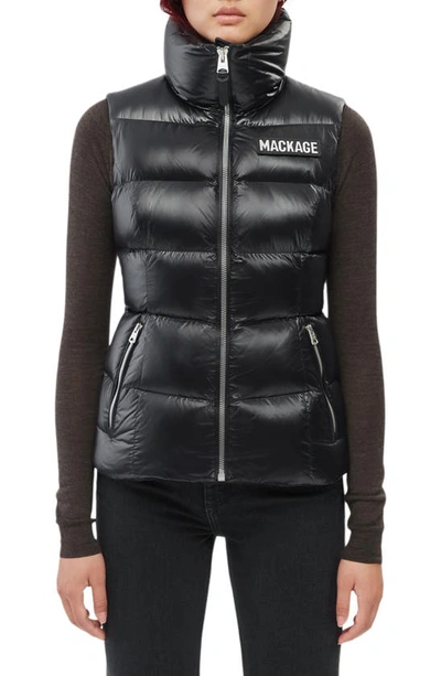 Mackage Chaya Water Resistant Down Puffer Vest In Black
