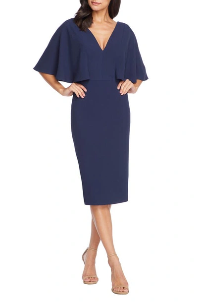 Shop Dress The Population Louisa Butterfly Sleeve Cocktail Dress In Navy
