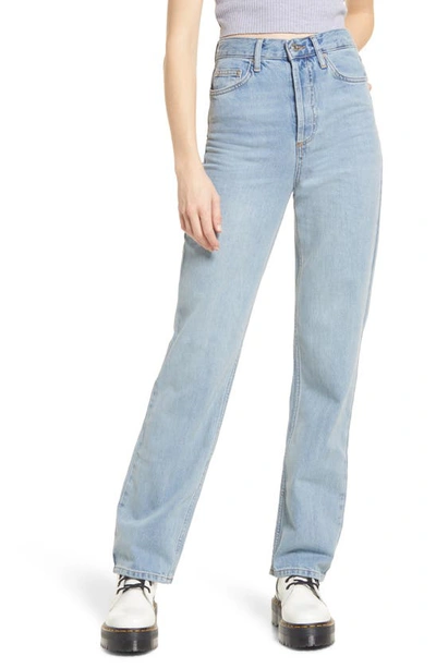 Topshop Kort Organic Cotton Blend Jeans In Light Blue | ModeSens