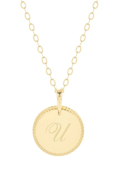 Shop Brook & York Milia Initial Pendant Necklace In Gold U