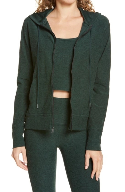 Shop Beyond Yoga Space Dye Everyday Hoodie In Forest Green - Pine