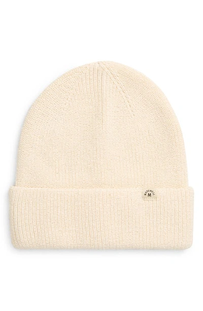 Shop Madewell Recycled Cotton Beanie In Antique Cream
