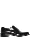 Givenchy Studded Brushed Leather Oxford Shoes, Black