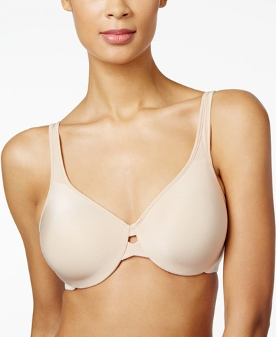 Shop Lilyette By Bali Minimizer Plunge Into Comfort Keyhole Underwire Bra 904 In Champagne Shimmer (nude )