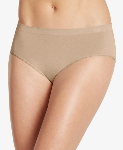 Shop Jockey Smooth And Shine Seamfree Heathered Hipster Underwear 2187, Available In Extended Sizes In Light (nude )