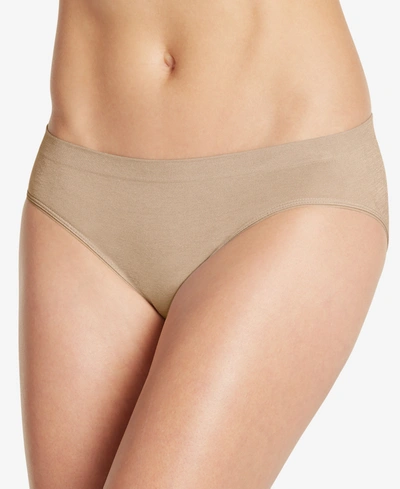 Shop Jockey Smooth And Shine Seamfree Heathered Bikini Underwear 2186, Available In Extended Sizes In Light (nude )