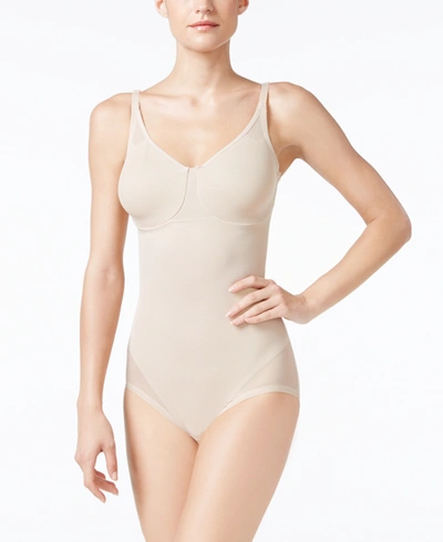Shop Miraclesuit Women's Extra Firm Tummy-control Sheer Trim Bodysuit 2783 In Nude (nude )