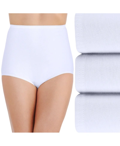 Shop Vanity Fair Women's 3-pk. Perfectly Yours Cotton Brief Underwear 15320 In White