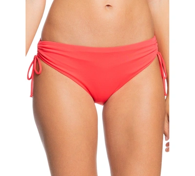Shop Roxy Juniors' Beach Classics Tie Bikini Bottoms Women's Swimsuit In Cayenne Red