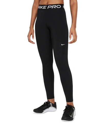 Pro 365 Mesh-paneled Recycled Dri-fit Leggings In Black