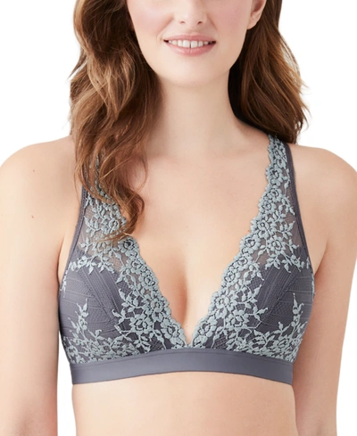 Shop Wacoal Embrace Lace Soft Cup Wireless Bra 852191 In Quiet Shade/ether