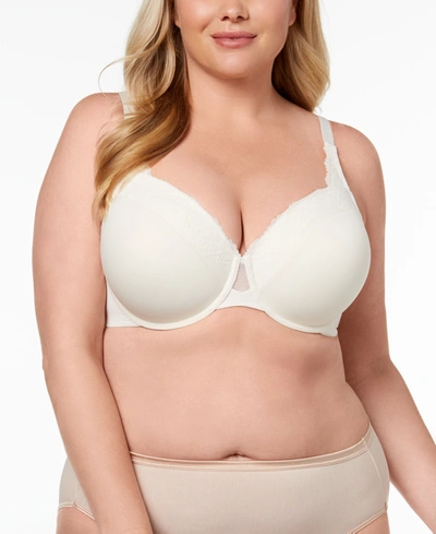 Shop Olga Cloud 9 Uw Contour Lace-neckline Bra Gf7961a In Gardenia (nude )