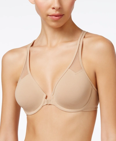 Shop Wacoal Body By  Racerback Underwire Front Close Bra 65124 In Toast- Nude