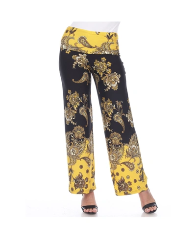 Shop White Mark Women's Floral Paisley Printed Palazzo Pant In Black