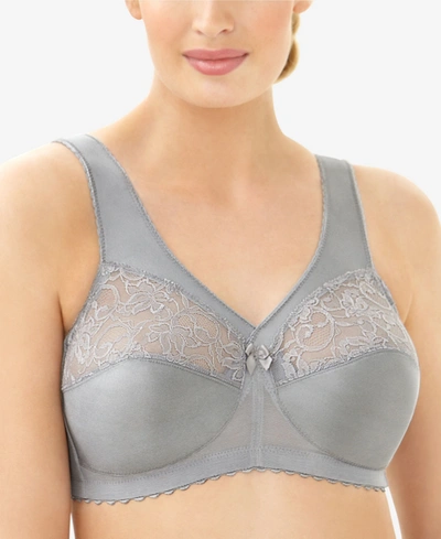 Shop Glamorise Women's Full Figure Plus Size Magiclift Original Wirefree Support Bra In Soft Gray