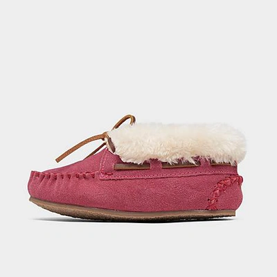 Shop Minnetonka Girls' Toddler Charley Bootie Slippers In Pink