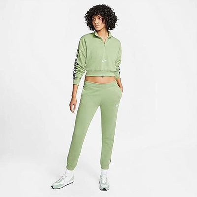 Nike Women's Sportswear Essential Tape Fleece Jogger Pants In Oil Green |  ModeSens