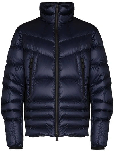 Shop Moncler Canmore Quilted Down Jacket In Blue