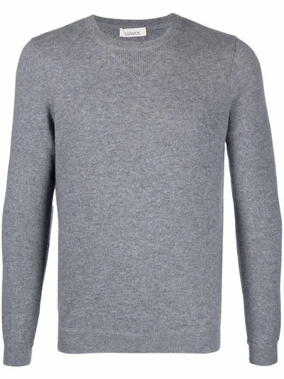 Shop Laneus Knitted Cashmere Jumper In Grey