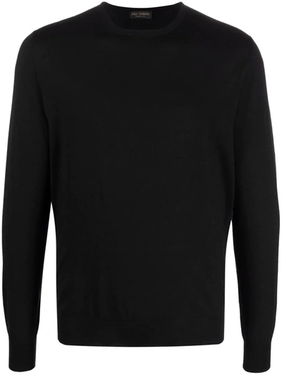 Shop Dell'oglio Crew Neck Jumper In Black