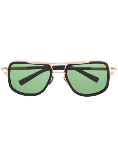 Shop Dita Eyewear Mach-s Pilot Sunglasses In Black