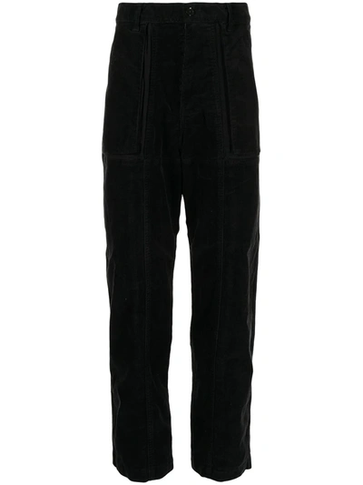 Shop Seven By Seven Straight-leg Corduroy Trousers In Black