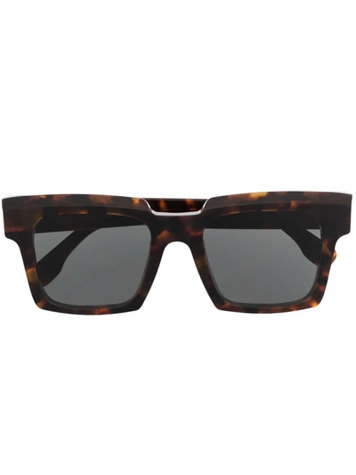 Shop Retrosuperfuture Tortoiseshell Square-frame Sunglasses In Brown