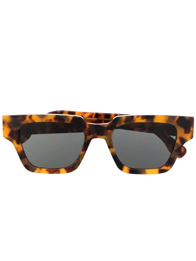 Shop Retrosuperfuture Tortoiseshell Square-frame Sunglasses In Brown