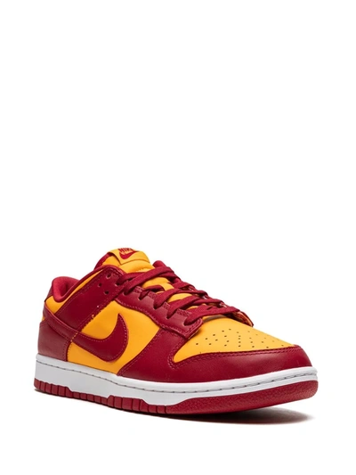 Shop Nike Dunk Low Retro "midas Gold" Sneakers In Red
