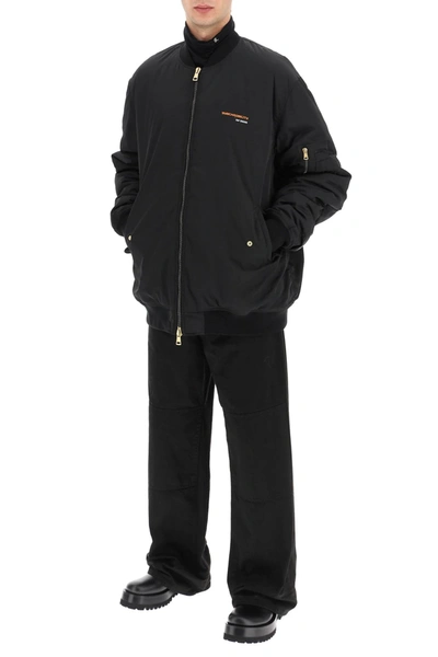 Raf Simons Synchronicity Oversized Padded Jacket In Black