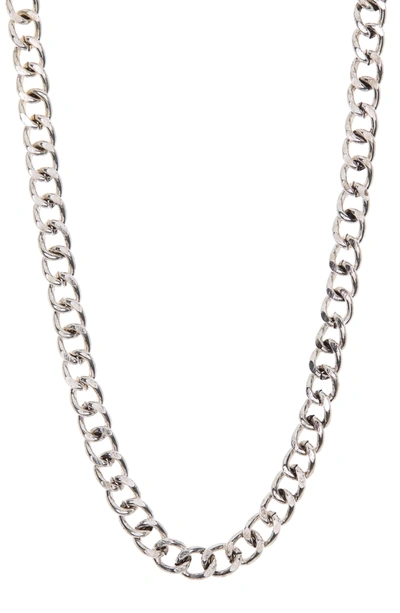 Shop Abound Hinged Clasp Curb Chain Necklace In Silver