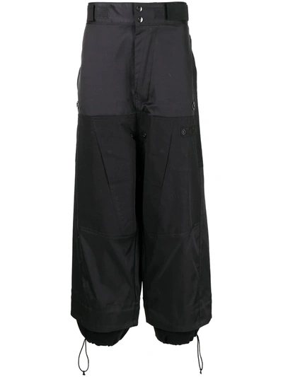 Shop Niløs Loose-cut Trousers In 黑色