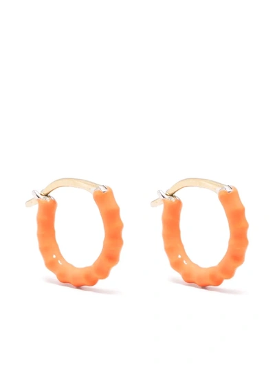 Shop Gaya 14kt Gold And Sterling Silver Zélie Small Hoops In 金色