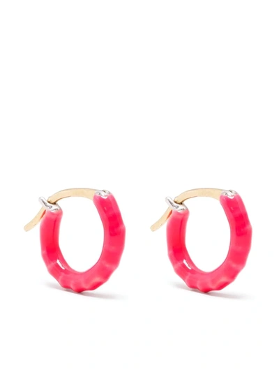 Shop Gaya 14kt Gold And Sterling Silver Zélie Small Hoop Earrings In 金色