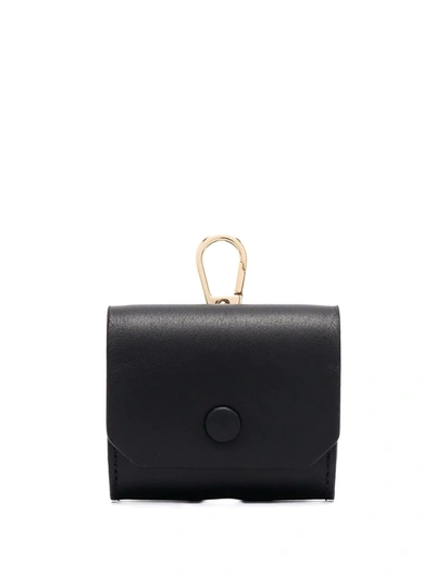 Shop Paul Smith Leather Airpod Pro Case In Black