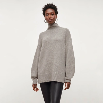 Shop M.m.lafleur The Lea Sweater - Plush Cashmere In Stormcloud