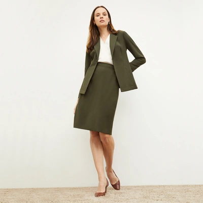 M.m.lafleur The Cobble Hill 4.0 Origamitech Plus Pencil Skirt In Olive