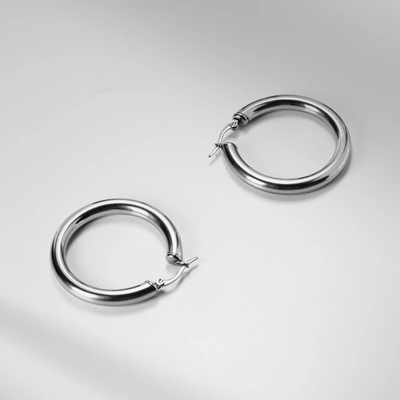 Shop M.m.lafleur The Claressa Earrings - Medium In Silver