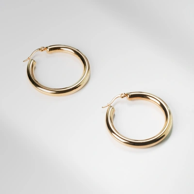 Shop M.m.lafleur The Claressa Earrings - Medium In Gold