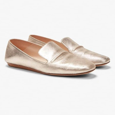 Shop M.m.lafleur The Grace Loafer - Brushed Metallic In Prosecco