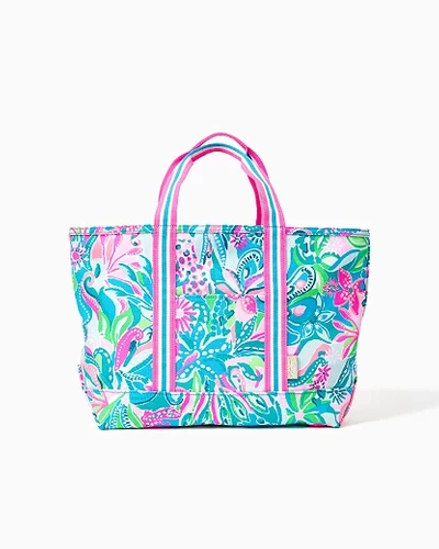 Lilly Pulitzer Mercato Tote In Turquoise Oasis Golden Hour ModeSens