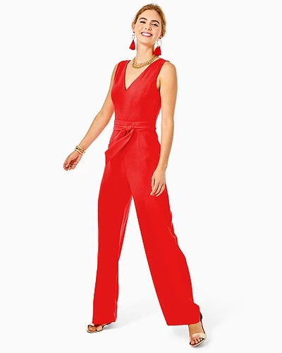 Shop Lilly Pulitzer Jannah Jumpsuit In Ruby Red