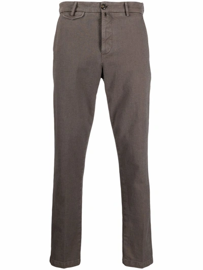 Shop Briglia 1949 Low-rise Skinny Trousers In Brown