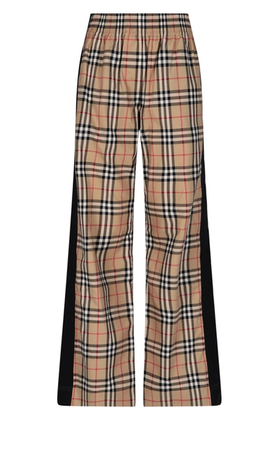 Shop Burberry Vintage Check Trousers In Neutrals