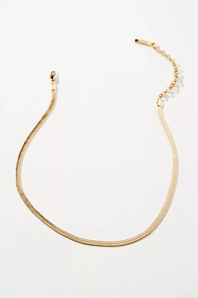 Shop Luv Aj Flat Chain Necklace In Gold