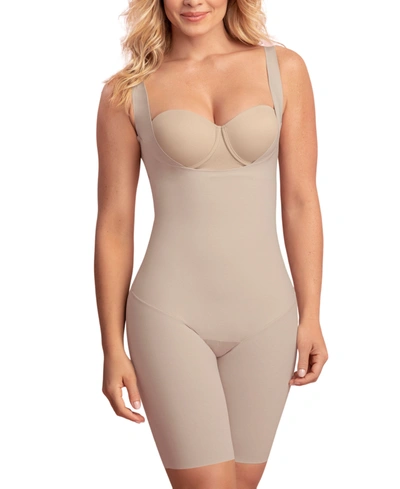 Shop Leonisa Women's Undetectable Step-in Mid-thigh Body Shaper In Light Beige- Nude