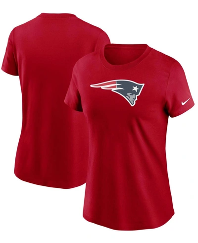 Shop Nike Women's Red New England Patriots Logo Essential T-shirt